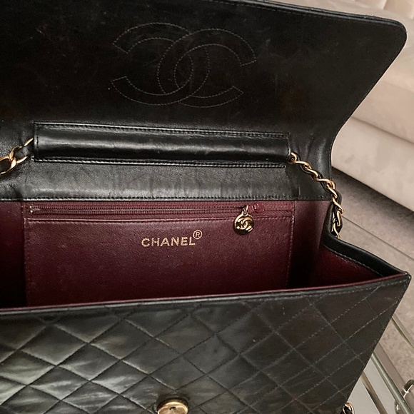 CHANEL Quilted Lambskin Leather Medium Double Flap Shoulder Bag - Picture 4 of 6